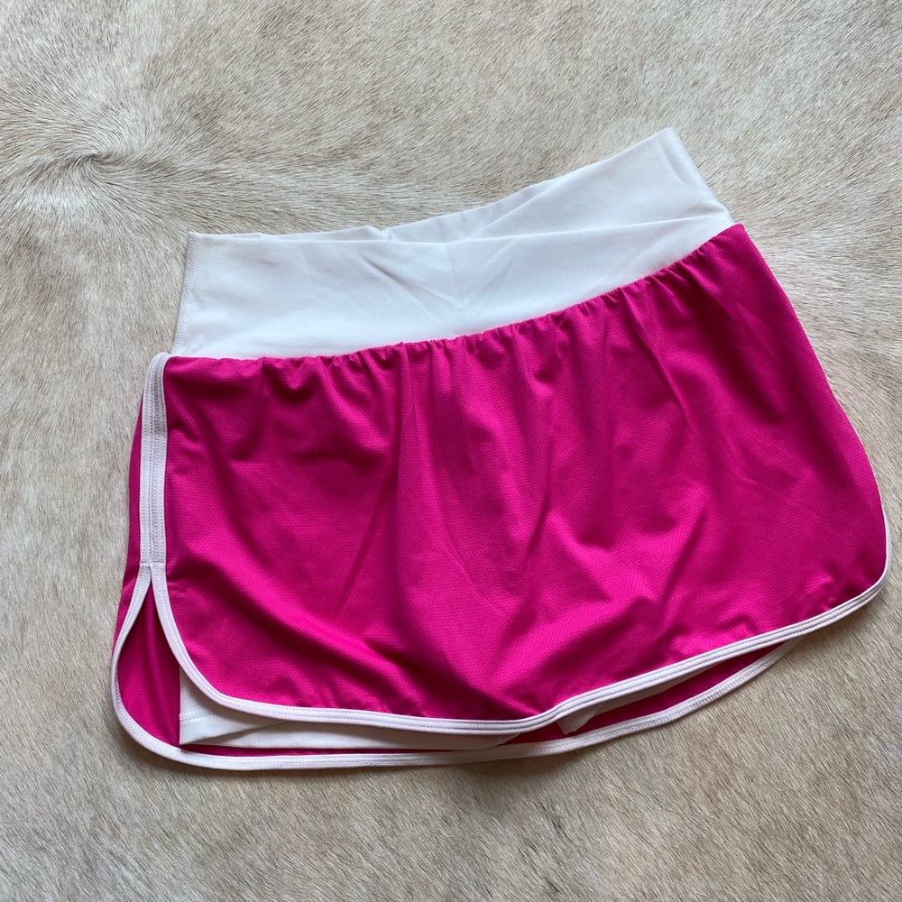 Ellie athletic skort, pink and white, sz m